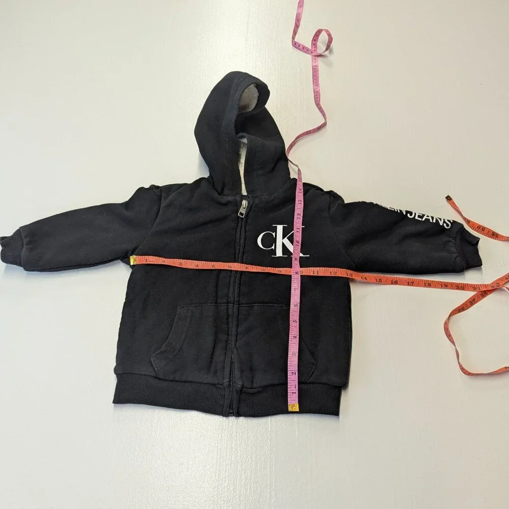 Calvin Klein Size 3T Black Sherpa Lined Jacket
